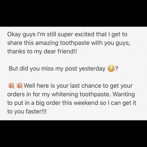 Whitening toothpaste